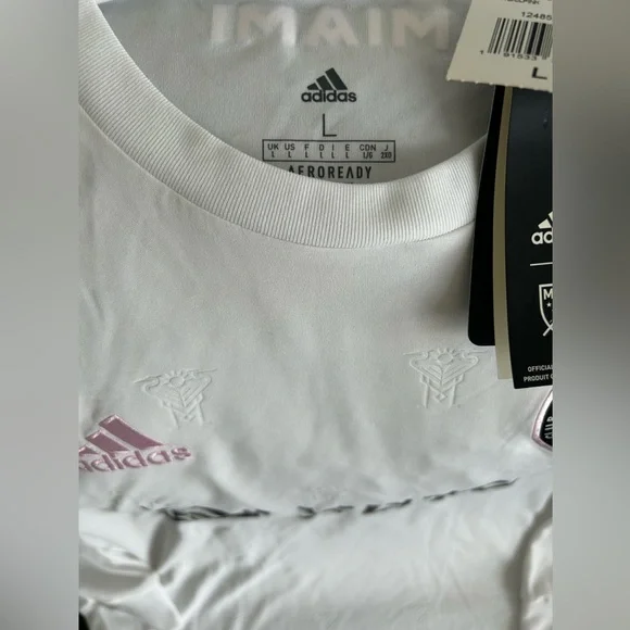 Adidas Authentic Inter Miami CF Lionel Messi #10 White Long Sleeve Jersey Mens L - Picture 3 of 6